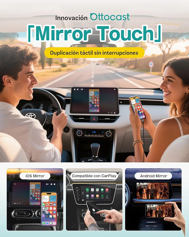 Amazon.com: OTTOCAST Mirror Touch Wireless CarPlay Adapter